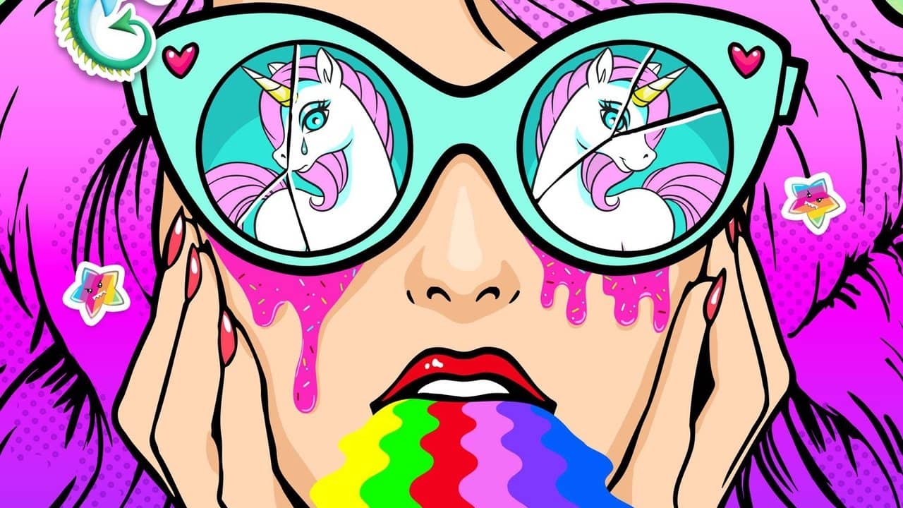 Glitter and Greed: The Lisa Frank Story backdrop