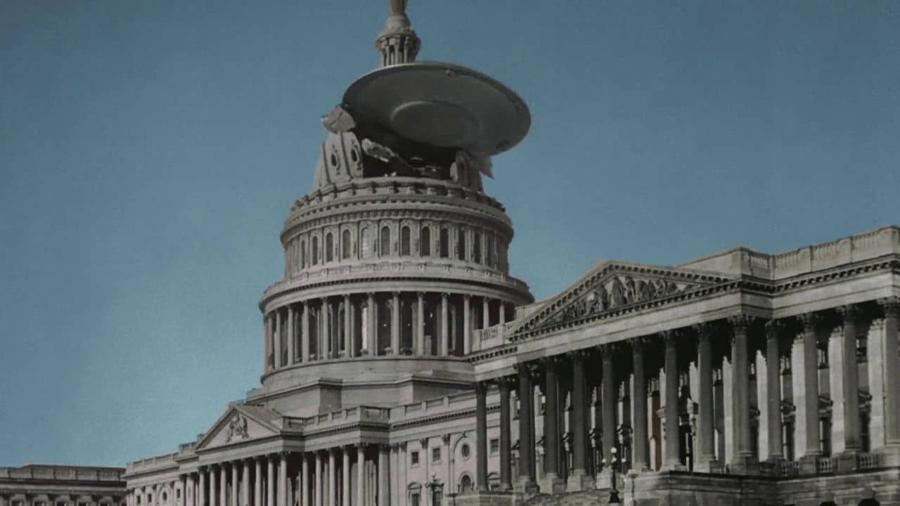 Earth vs. the Flying Saucers backdrop