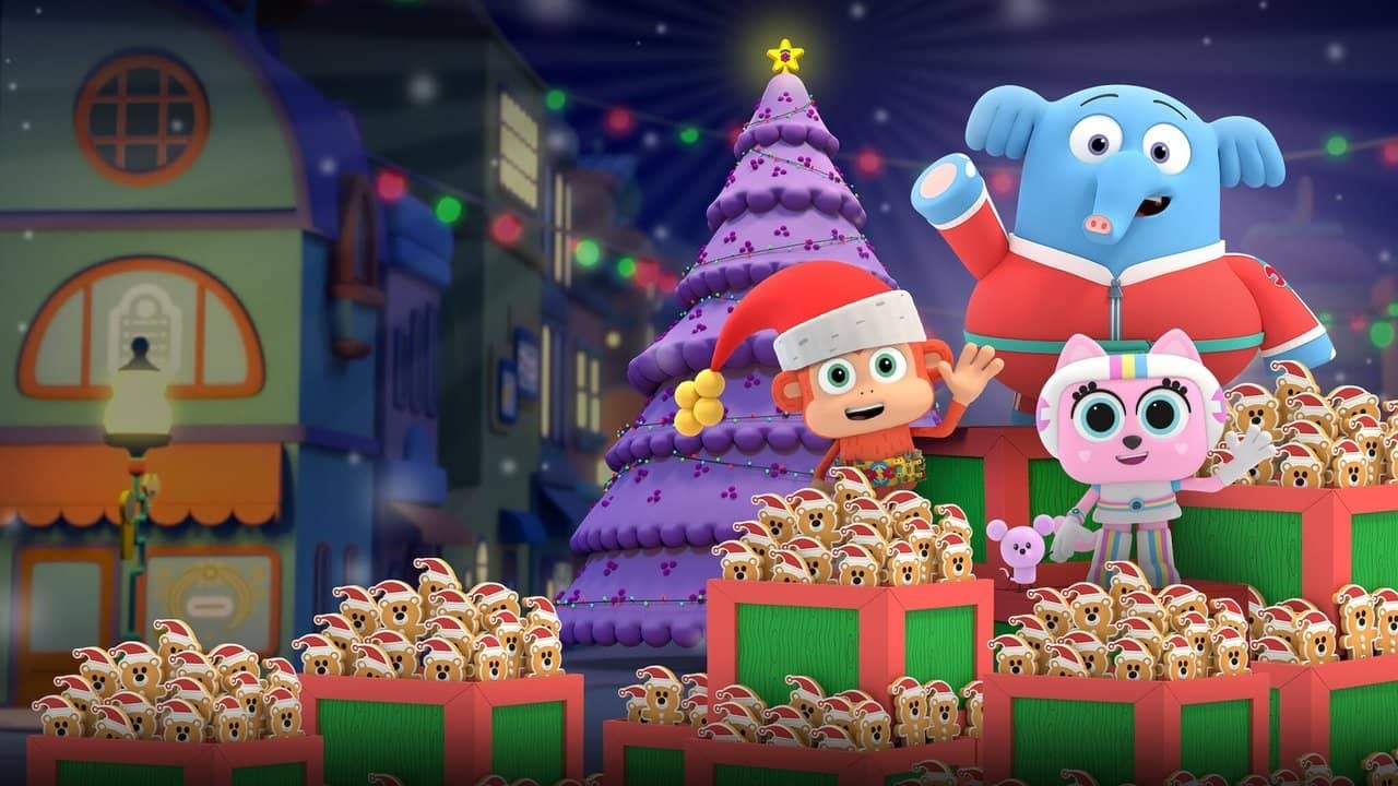 Chico Bon Bon and the Very Berry Holiday backdrop