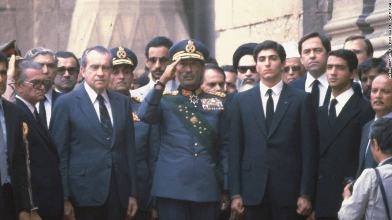The Shah's Funeral Ceremony backdrop