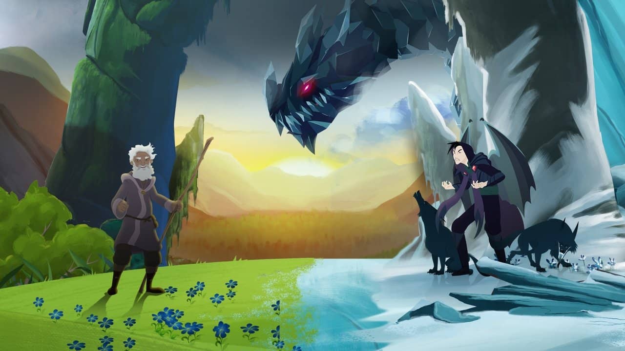 Ice Dragon: Legend of the Blue Daisies backdrop