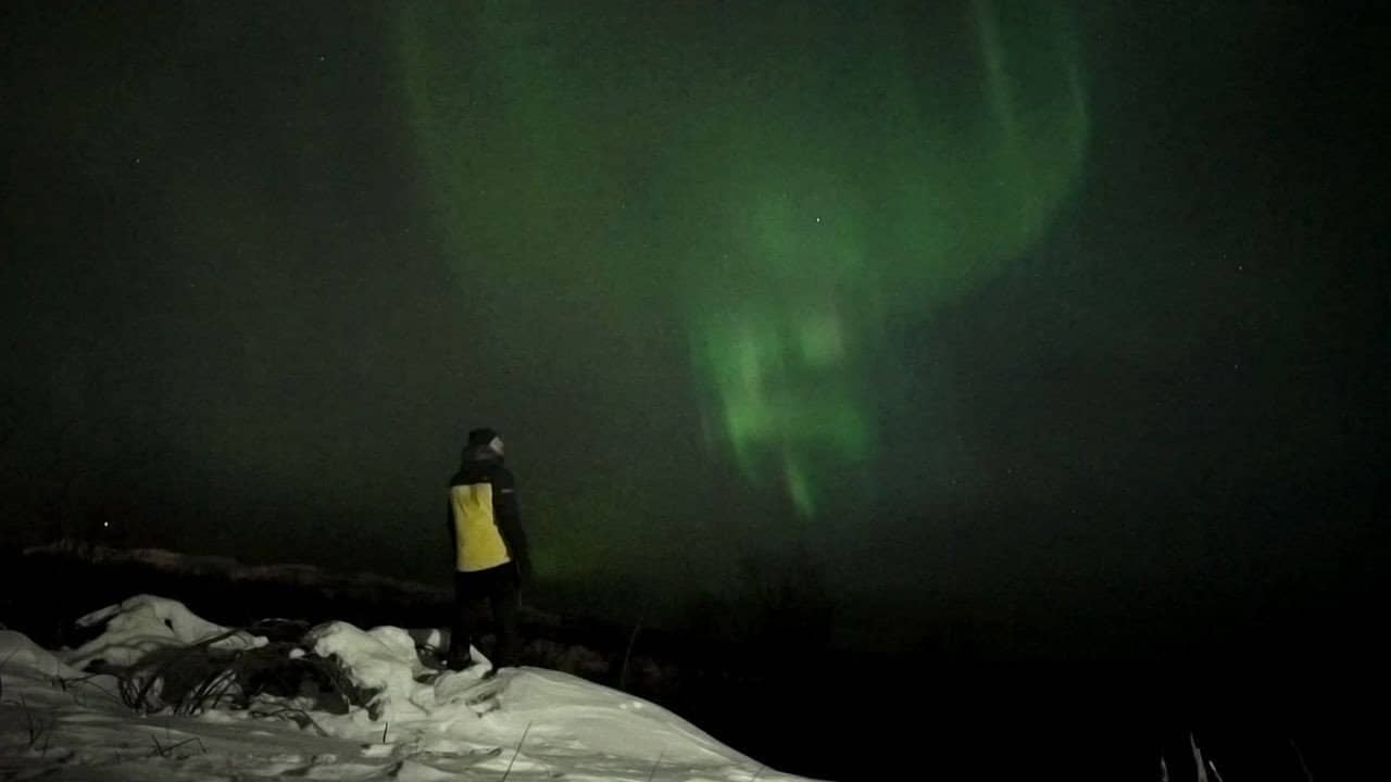 The Northern Lights backdrop