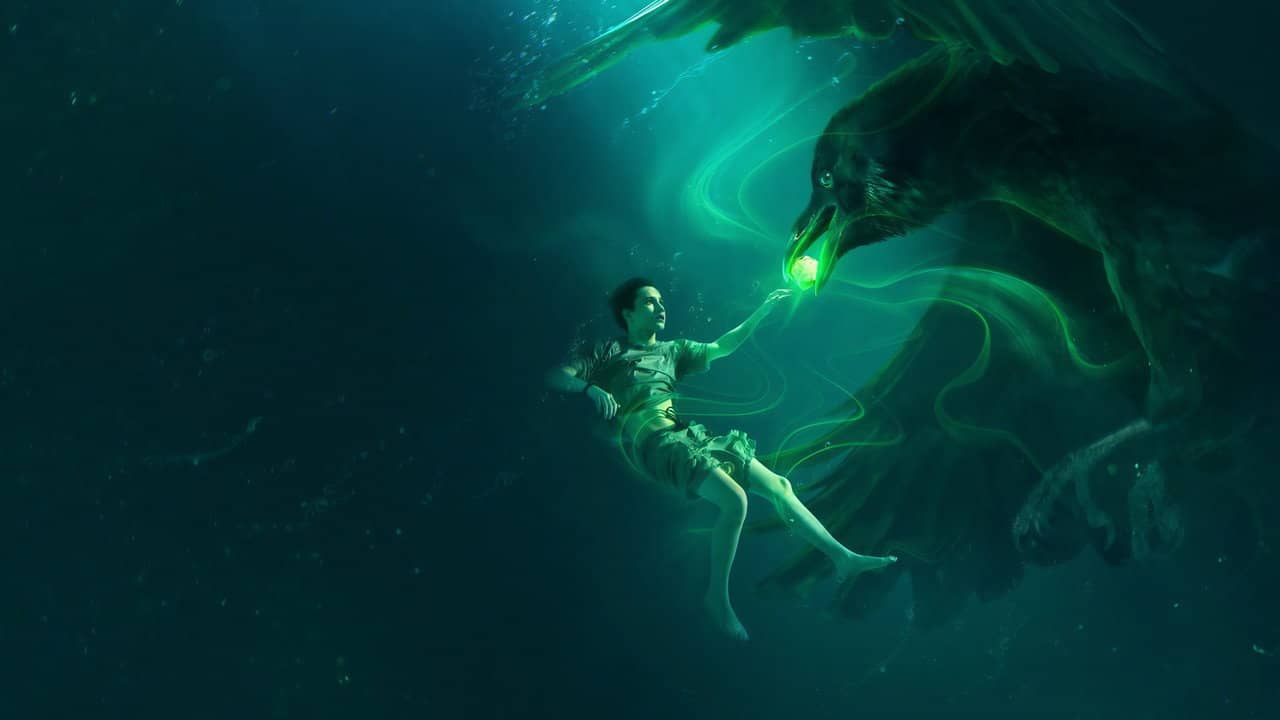 Malachite backdrop