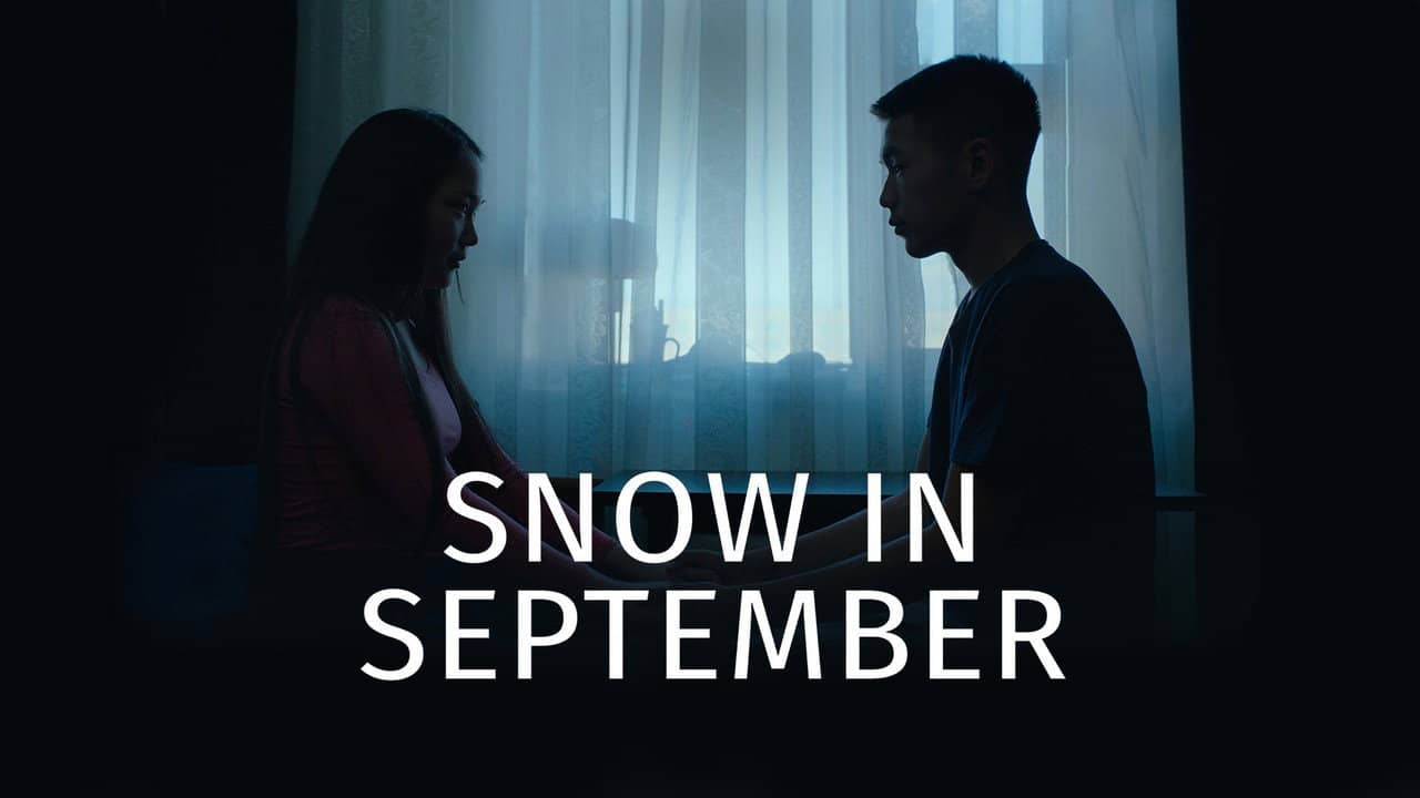 Snow in September backdrop