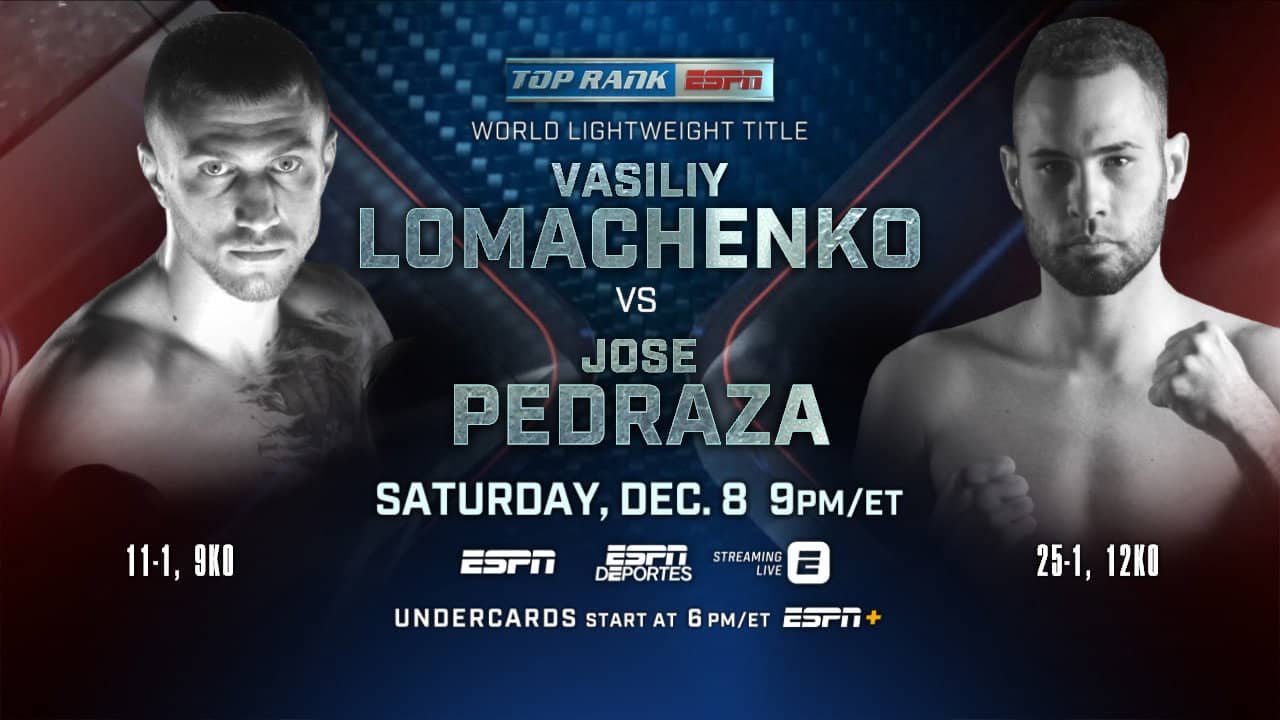 Vasyl Lomachenko vs. Jose Pedraza backdrop