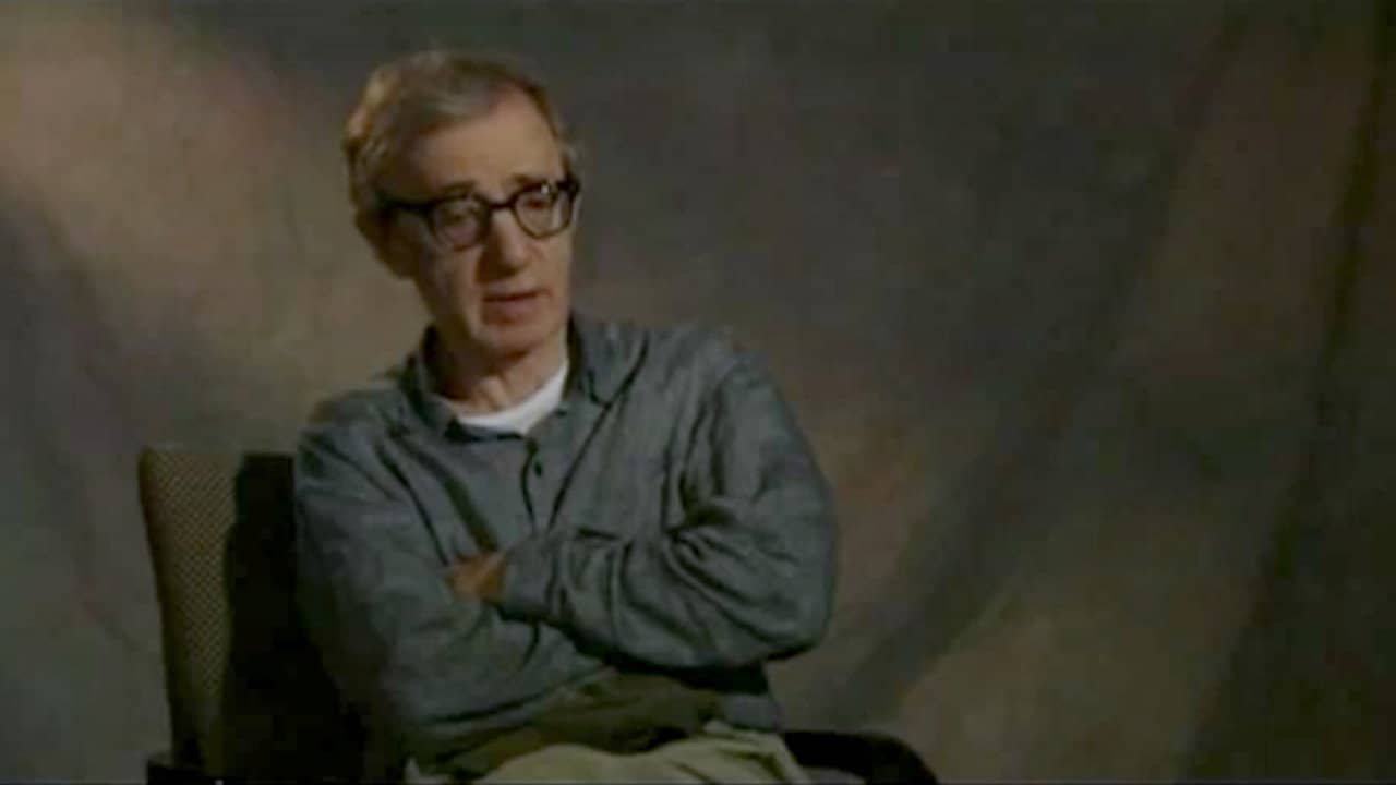 Woody Allen on Ingmar Bergman backdrop