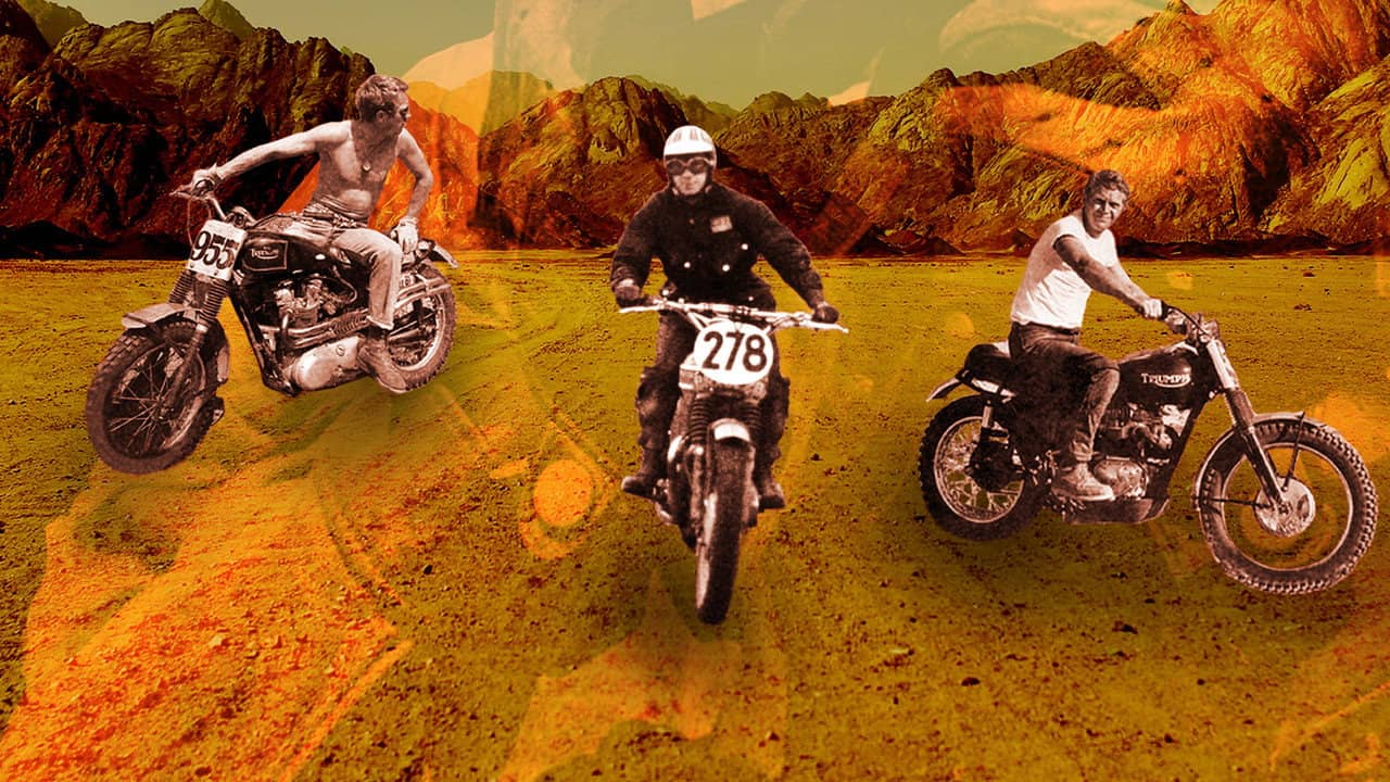 Steve McQueen: Desert Racer backdrop
