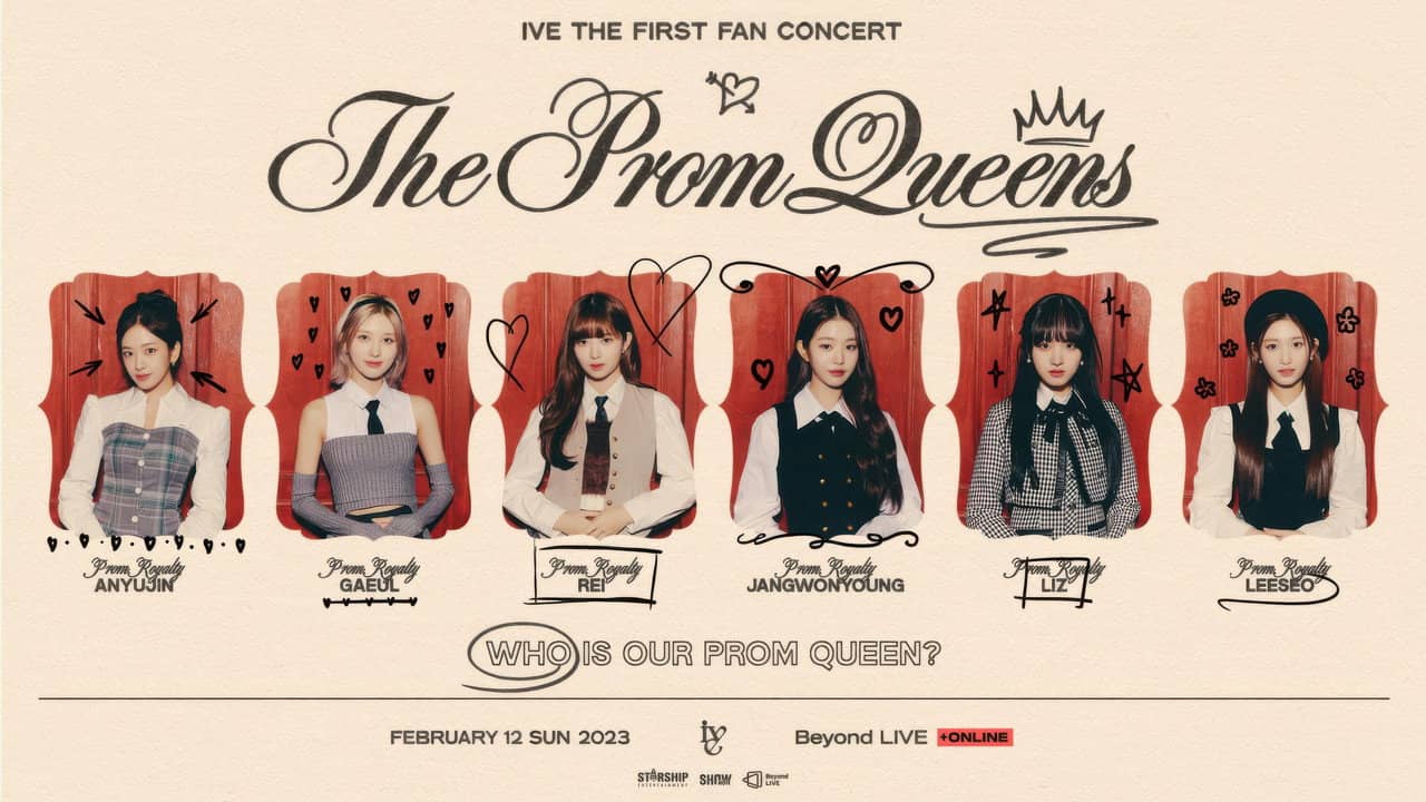 IVE THE FIRST FAN CONCERT 'The Prom Queens' backdrop
