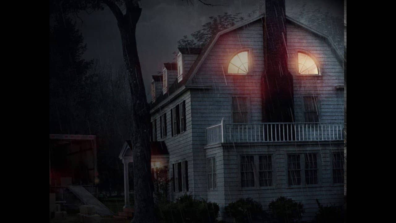 The Amityville Playhouse backdrop