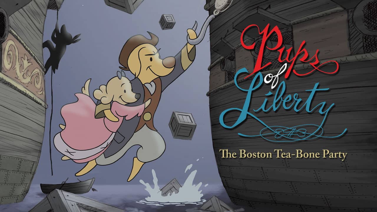 Pups of Liberty: The Boston Tea-Bone Party backdrop