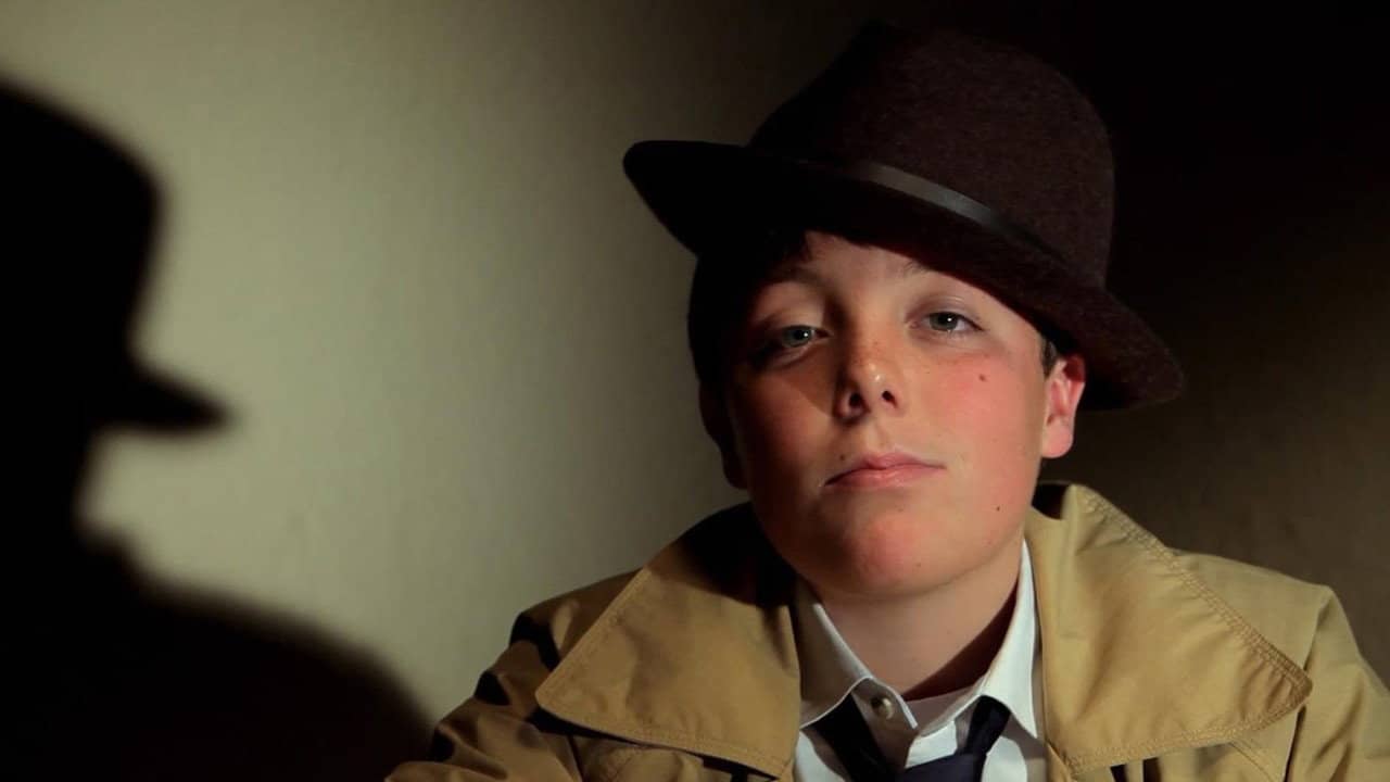 The World Famous Kid Detective backdrop
