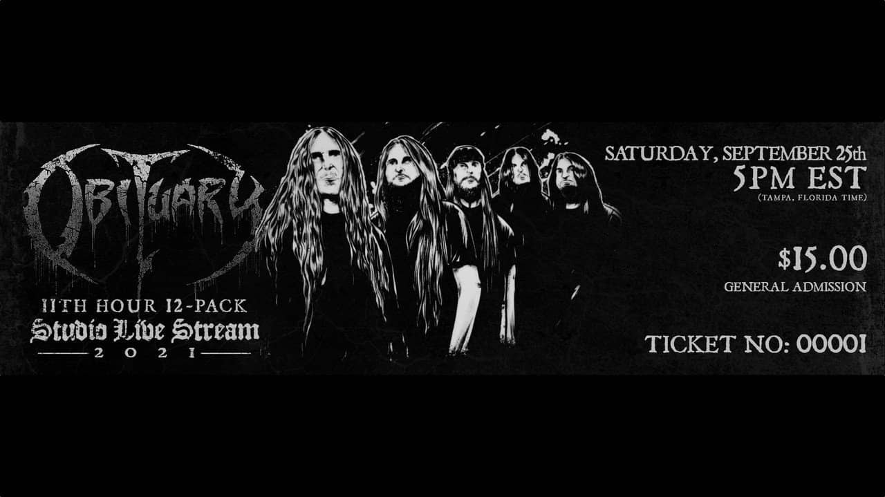 Obituary - 11th Hour 12-Pack Live Stream backdrop
