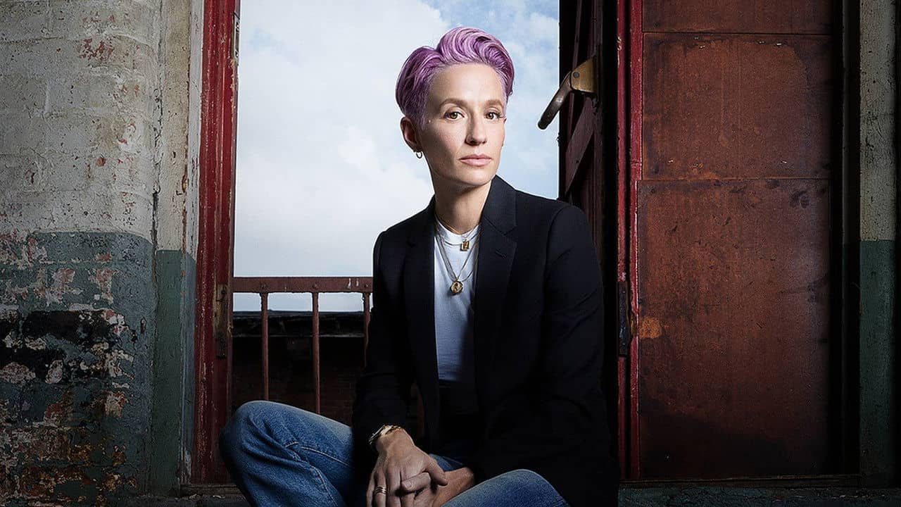 Seeing America with Megan Rapinoe backdrop