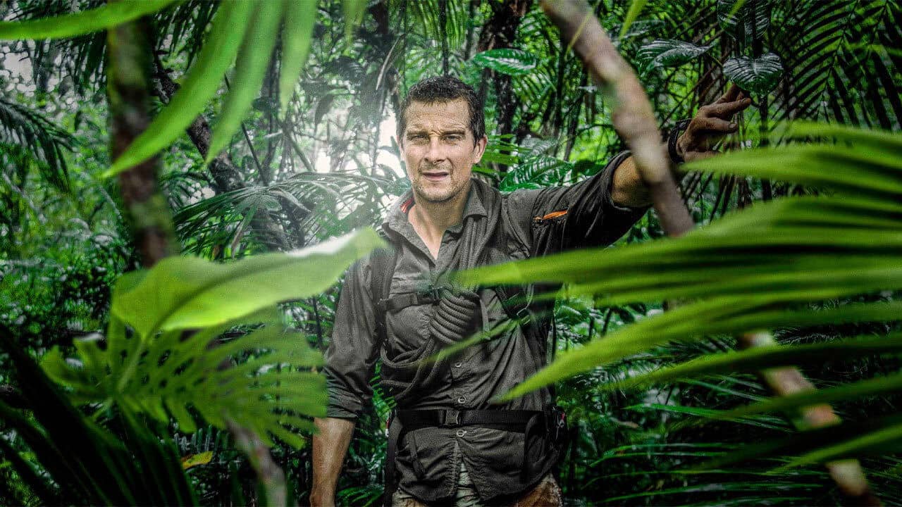 The Island with Bear Grylls backdrop