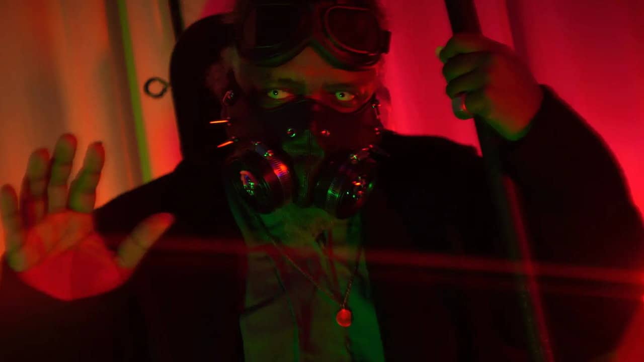 Gasmask Girl backdrop