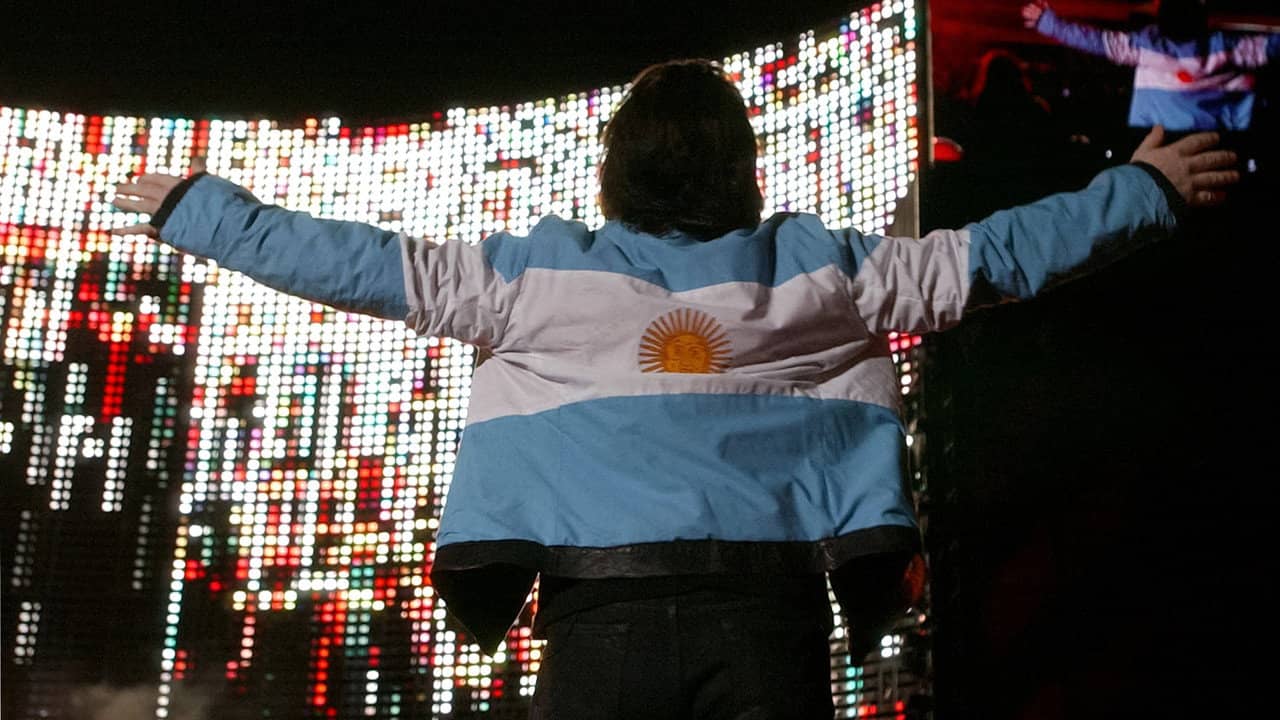 U2: Vertigo Tour Live at River Plate Stadium backdrop