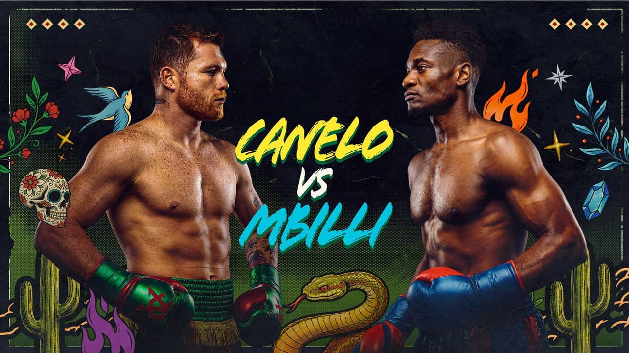 Canelo Alvarez vs. Christian Mbilli backdrop