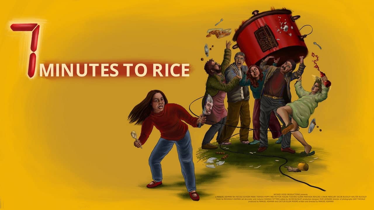 7 Minutes to Rice backdrop