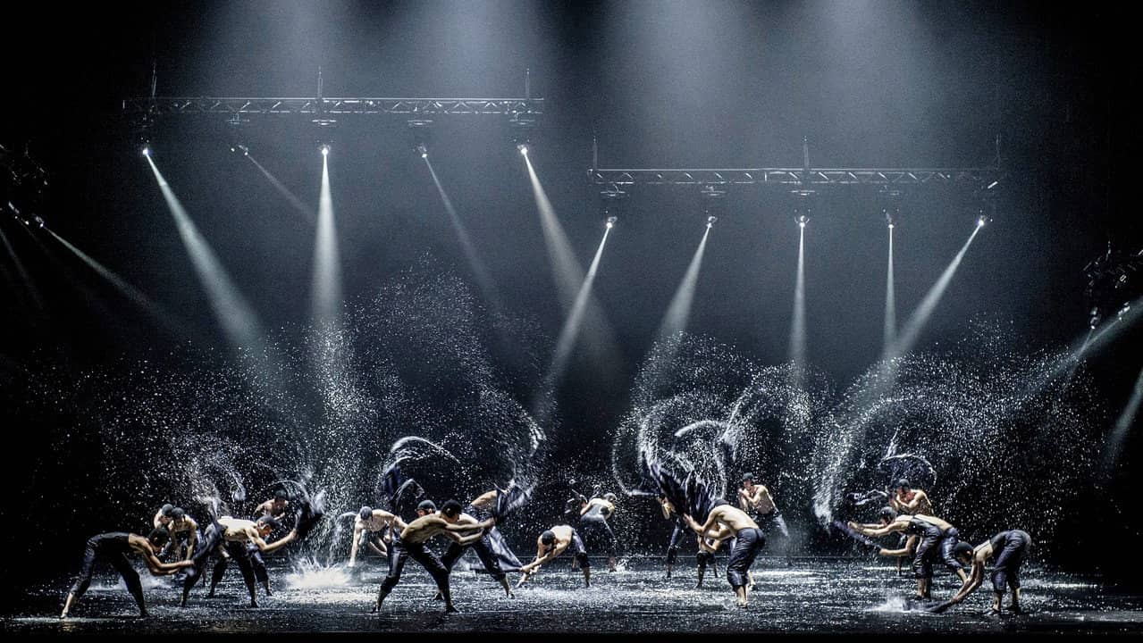 A Swan Lake backdrop