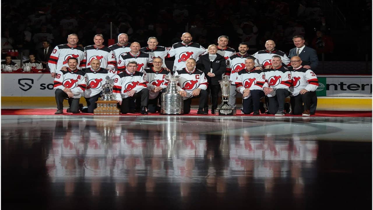 New Jersey Devils Stanley Cup 2002-2003 Champions backdrop