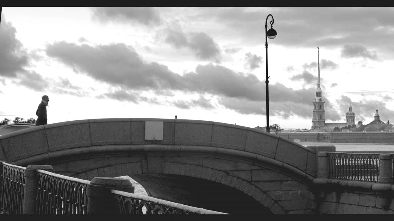 Petersburg. Noir backdrop