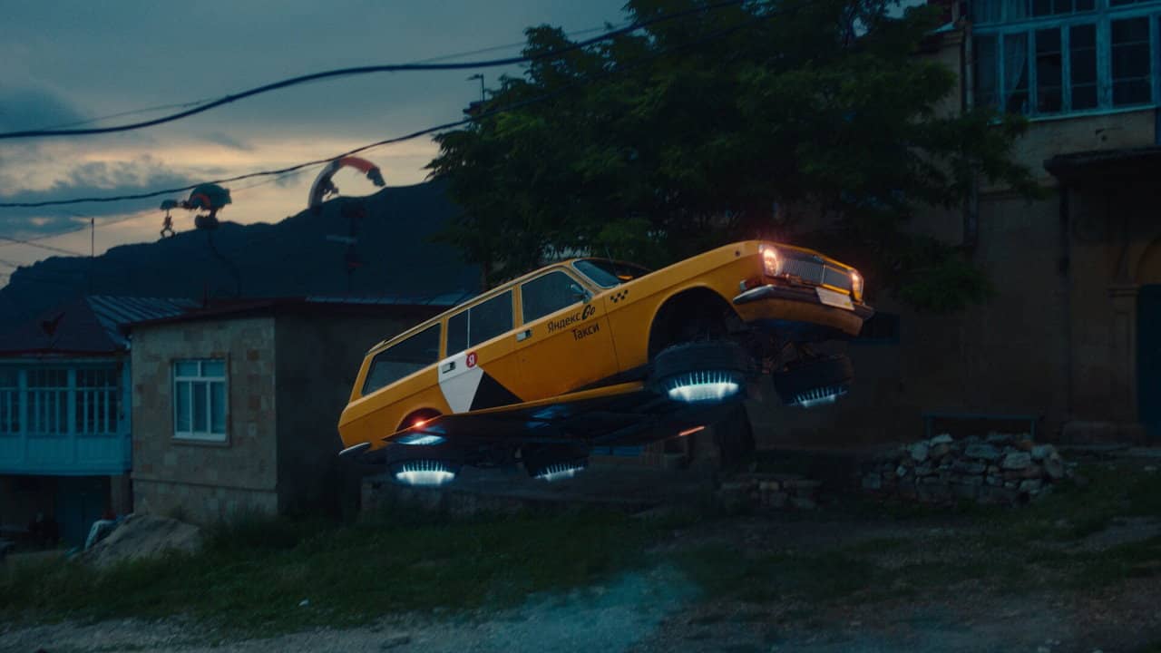 Cybertaxi backdrop