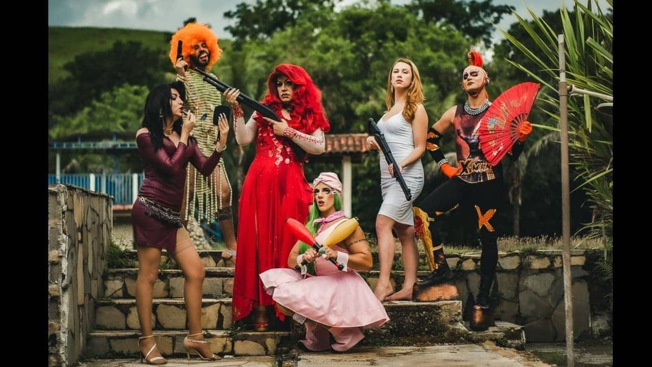 Queens vs Zombies from Outer Space backdrop