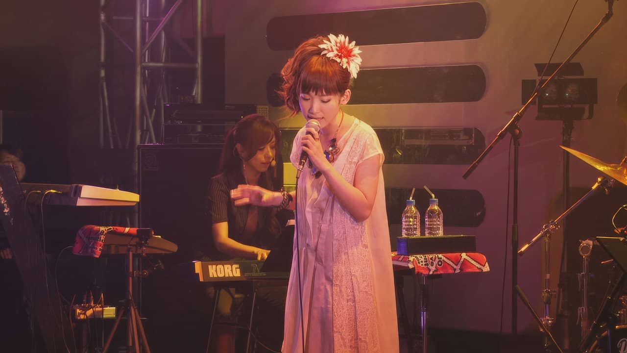 南條愛乃 Birthday Eve acoustic live event 2014.7.11@ itti duo MUSIC EXCHANGE backdrop