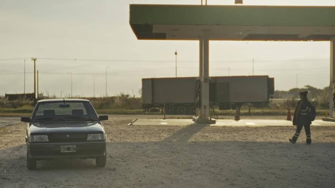 A Girl in the Gas Station backdrop