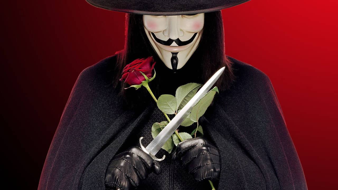 'V for Vendetta' Unmasked backdrop