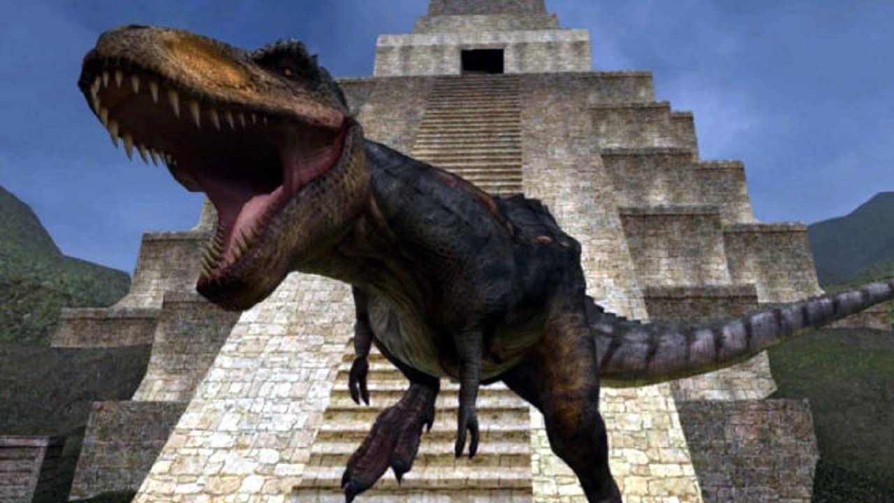 Tyrannosaurus Azteca backdrop