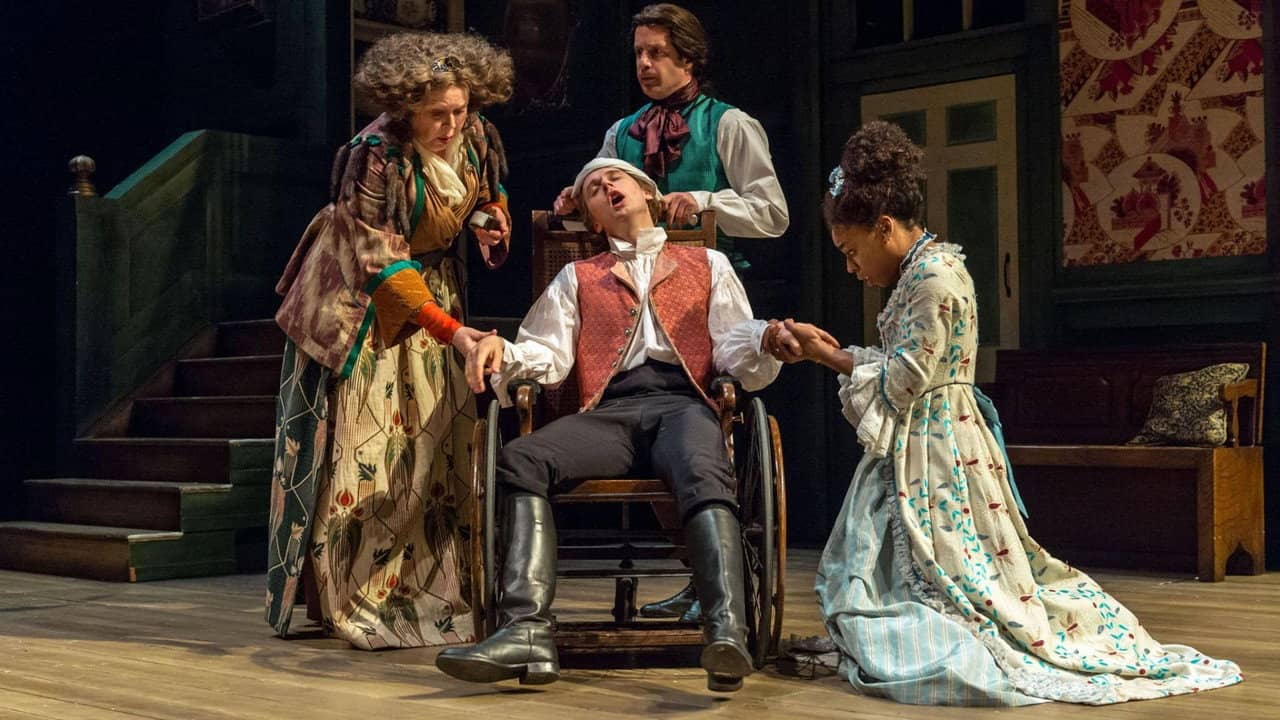 National Theatre Live: The Beaux' Stratagem backdrop