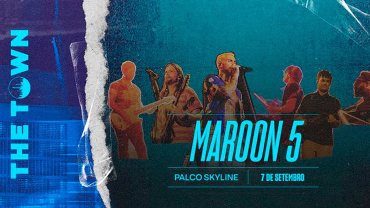 Maroon 5 live at The Town São Paulo Brazil backdrop