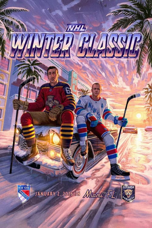Road to the NHL Winter Classic 2026: Florida Panthers vs. New York Rangers poster