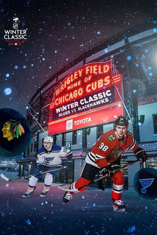 Road to the NHL Winter Classic 2024: Chicago Blackhawks vs. St. Louis Blues poster