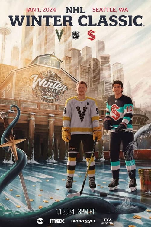 Road to the NHL Winter Classic 2024: Seattle Kraken vs. Vegas Golden Knights poster