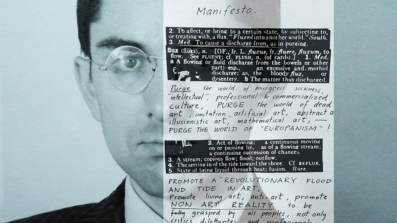 George: The Story of George Maciunas and Fluxus backdrop