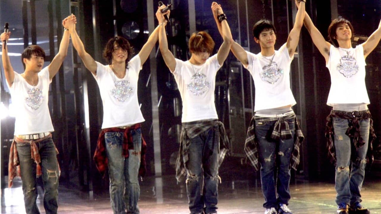 TVXQ! 4th LIVE TOUR 2009 ~The Secret Code~ FINAL in TOKYO DOME backdrop