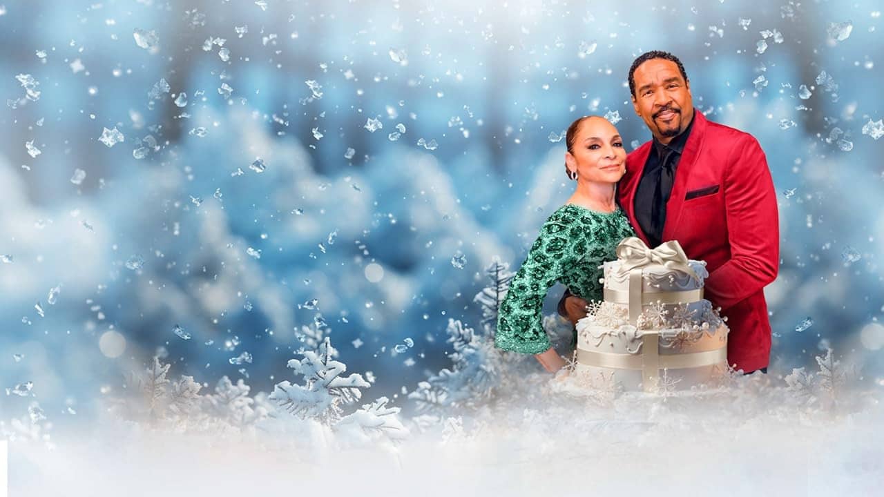 A Wesley Christmas Wedding backdrop
