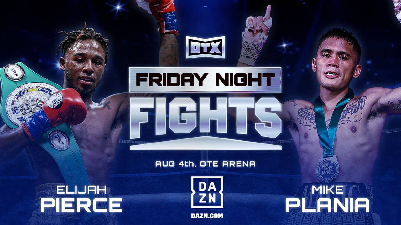 Elijah Pierce vs. Mike Plania backdrop