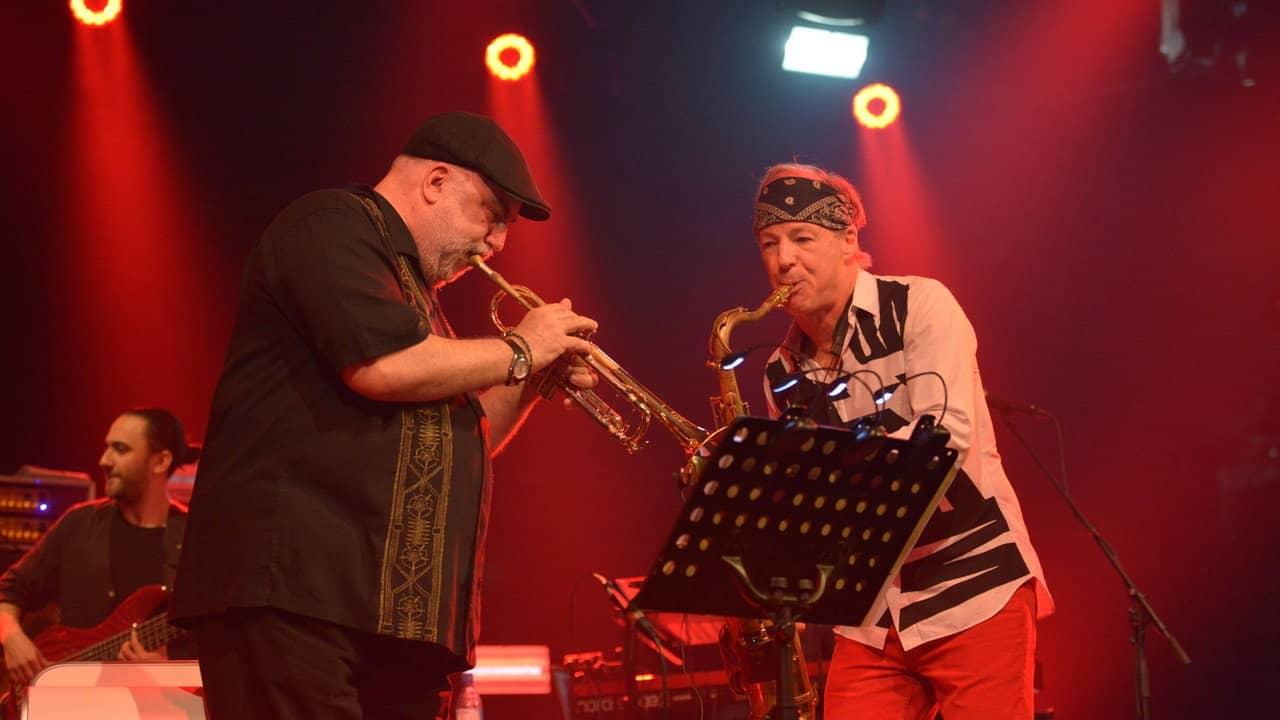 Soulbop XL Randy Brecker Bill Evans - Leverkusener Jazztage 2018 backdrop