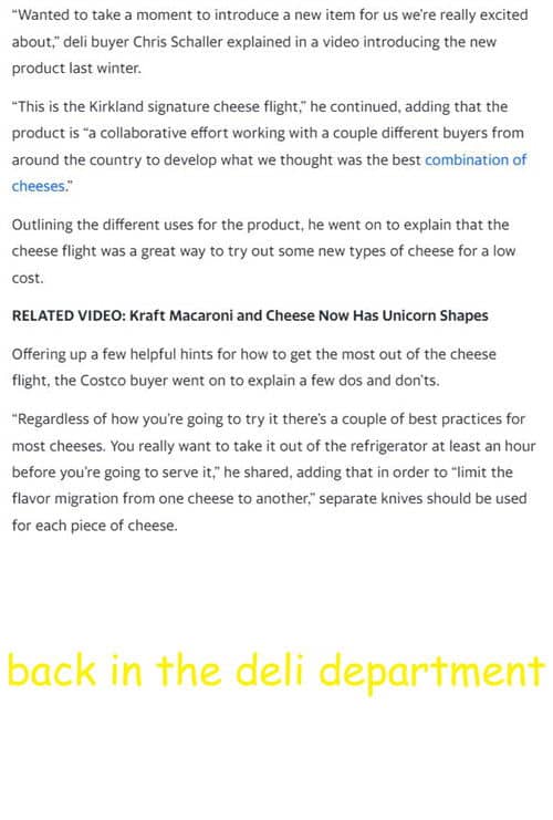 Back in the Deli Department